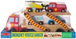 Melissa & Doug Autotransporter Für Einsatzfahrzeuge Aus Holz -Spielzeug Rabatte Geschäft 10729269 03