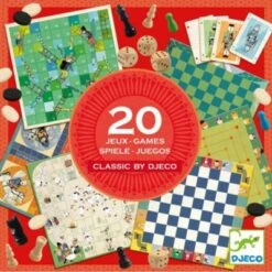 DJECO 15 DJ05219 Familienspiele Traditionelle Klassische 20 Spiele, Bunt