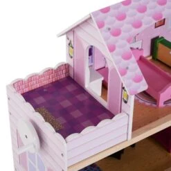 HOMCOM Kinder Puppenhaus Mit Möbeln -Spielzeug Rabatte Geschäft 12273652 06