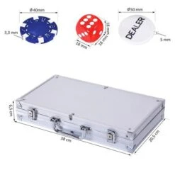 HOMCOM Pokerkoffer Mit 300 Chips -Spielzeug Rabatte Geschäft 12524212 04