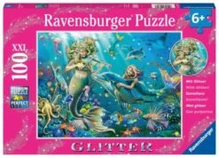 Ravensburger Glitter-Puzzle Unterwasserschönheiten, 100 Teile XXL