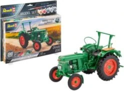 Model Set Deutz D30 Traktor Easy-click-system, Revell Bausatz Zum Zusammenstecken Mit Basiszubehör Im Maßstab 1:24, 96 Teile, 13,1 Cm