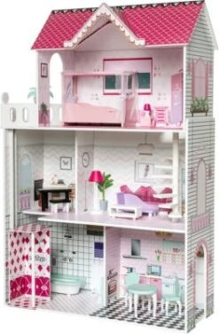 MyToys ORIGINALS Puppenhaus Mit 13 Möbeln, Pink