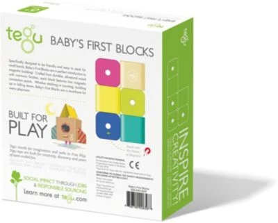 TEGU Baby Magnet-Holz-Bauklötze, 6 Teile 4 TEGU Baby Magnet-Holz-Bauklötze, 6 Teile – Bild 2