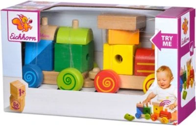 Eichhorn Zug, 11-tlg. - Lok Mit Sound + Anhänger Mit Bausteinen 4 Eichhorn Zug, 11-tlg. - Lok Mit Sound + Anhänger Mit Bausteinen – Bild 2