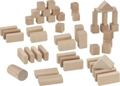 Eichhorn Holzbausteine Naturbelassen, 50 Stück 4 Eichhorn Holzbausteine Naturbelassen, 50 Stück – Bild 2