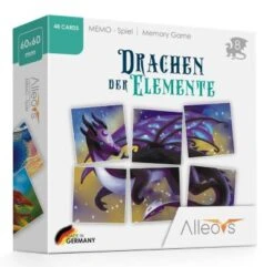 Alleovs Drachen Der Elemente - Memo - Puzzle - Spiel Gedächtnisspiele