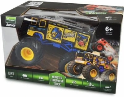 Amewi Monster Feuerwehr Truck 1:18, RTR Blau Mit LED Beleuchtung & Sound 8 Amewi Monster Feuerwehr Truck 1:18, RTR Blau Mit LED Beleuchtung & Sound – Bild 6