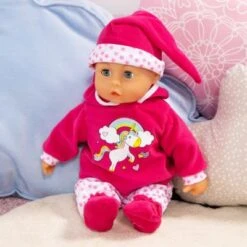 BAYER Kleider Für Puppen 33-38 Cm: 3-tlg. Set - Hose, Oberteil, Mütze, Pink/weiß -Spielzeug Rabatte Geschäft 16933550 04