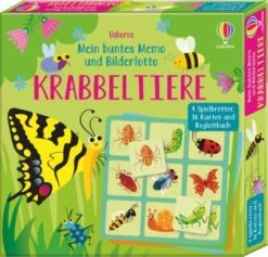 Usborne Verlag Mein Buntes Memo Und Bilderlotto: Krabbeltiere
