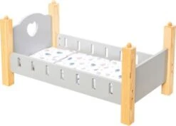 MyToys ORIGINALS Holz Puppenetagenbett, Grau Mit Bettwäsche -Spielzeug Rabatte Geschäft 19919013 05