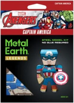 Metal Earth: Marvel Avengers Captain America Mini 8 Metal Earth: Marvel Avengers Captain America Mini -Spielzeug Rabatte Geschäft 20016819 03