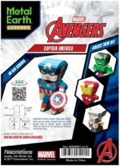 Metal Earth: Marvel Avengers Captain America Mini 9 Metal Earth: Marvel Avengers Captain America Mini -Spielzeug Rabatte Geschäft 20016819 04