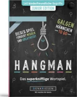 DENKRIESEN Wortspiel Hangman - Junior Edition - Galgenmännchen To Go