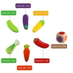 BeebeeRun® Holzbausteine Gemüseturm, 54 Teile -Spielzeug Rabatte Geschäft 22039466 05