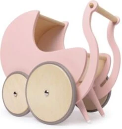 Kinderfeets Retro Puppenwagen Aus Holz, Altrosa