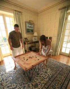 UBERGAMES Karromspiel Carrom- ECO-Hartholz - 74x74cm Wettkampf Mit TrageTasche -Spielzeug Rabatte Geschäft 22548051 03