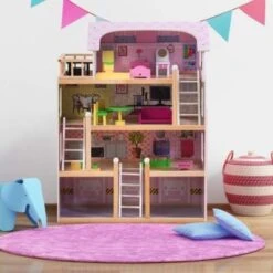 COSTWAY® Spielzeughaus Puppenhaus -Spielzeug Rabatte Geschäft 22590427 03