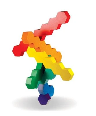 SINA®SPIELZEUG Holzspielzeug Bausteinspiel Honeycomb 7 Steine 5 SINA®SPIELZEUG Holzspielzeug Bausteinspiel Honeycomb 7 Steine – Bild 3