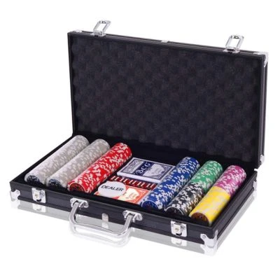 COSTWAY® Pokerset 300 Laser-Chips 3 COSTWAY® Pokerset 300 Laser-Chips