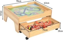 COSTWAY® Kindereisenbahn Hölzern Mit 100 Teilen 13 COSTWAY® Kindereisenbahn Hölzern Mit 100 Teilen -Spielzeug Rabatte Geschäft 23445430 06