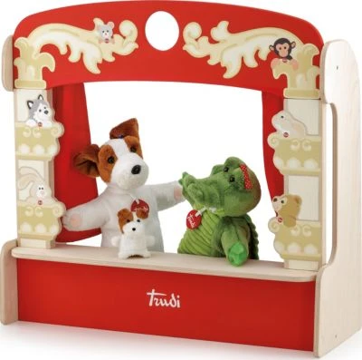 Trudi By Sevi Kasperletheater Aus Holz 58 X 56 X 21 Cm, Puppentheater Bühne Mit Stoffgardinen Zum Auf- Und Zuziehen (88014) 5 Trudi By Sevi Kasperletheater Aus Holz 58 X 56 X 21 Cm, Puppentheater Bühne Mit Stoffgardinen Zum Auf- Und Zuziehen (88014) – Bild 3