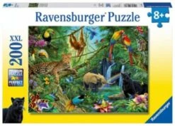 Ravensburger Puzzle, 200 Teile XXL, 49x36 Cm, Tiere Im Dschungel