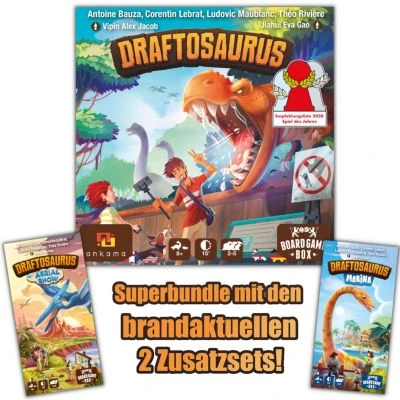 Board Game Box - Draftosaurus + 2 Erweiterungen (Aerial Show + Marina) 3 Board Game Box - Draftosaurus + 2 Erweiterungen (Aerial Show + Marina)