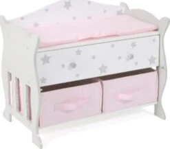 CHIC 2000 Wickeltisch Mit 3 Staufächern, Stars Grau