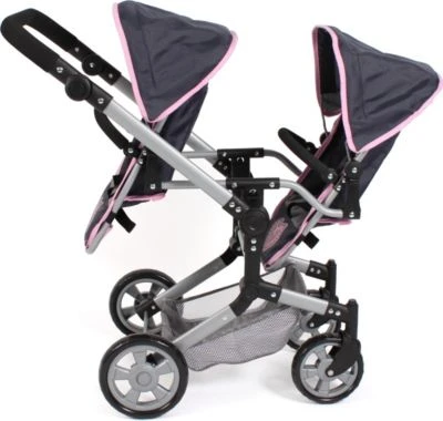 CHIC 2000 Puppenwagen Linus Duo, Melange Grau-navy 8 CHIC 2000 Puppenwagen Linus Duo, Melange Grau-navy – Bild 6
