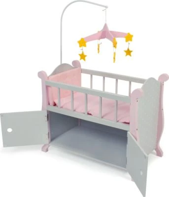 CHIC 2000 Puppenbett Mit Mobile, Puntos Grey 4 CHIC 2000 Puppenbett Mit Mobile, Puntos Grey – Bild 2