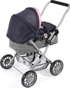 CHIC 2000 Mini-Kuschel-Puppenwagen SMARTY, Melange Grau-navy -Spielzeug Rabatte Geschäft 24957723 03