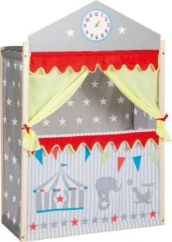 Roba Kasperletheater, Großes Puppentheater Aus Holz, Kaspertheater Freistehend Mit Stoffbespannung