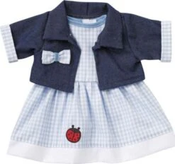Emil Schwenk Sommerkleid + Jeansjacke, Gr. 43 (für Puppen 42-45 Cm)