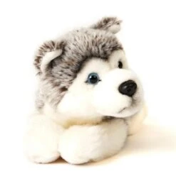 UNI-TOYS® Husky Welpe Grau, Liegend - 23 Cm (Länge) - Plüsch-Hund - Plüschtier Kuscheltiere -Spielzeug Rabatte Geschäft 25980488 02