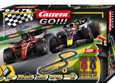 CARRERA GO!!! - Race To Victory Formel 1 Autorennbahn Mit Ferrari F1-75 Und Red Bull Racing RB18 3 CARRERA GO!!! - Race To Victory Formel 1 Autorennbahn Mit Ferrari F1-75 Und Red Bull Racing RB18