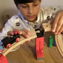 TOY2 Richtungsänderung - 12 Track Connectors - Schienenzubehör Holzeisenbahn -Spielzeug Rabatte Geschäft 26105237 06