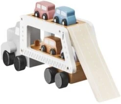 Mamabrum Autotransporter Aus Holz Mit Fahrzeugen Mit 1 Lastwagen Und 4 Holzautospielzeugen Spielzeugauto -Spielzeug Rabatte Geschäft 26305473 04
