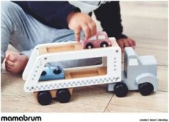 Mamabrum Autotransporter Aus Holz Mit Fahrzeugen Mit 1 Lastwagen Und 4 Holzautospielzeugen Spielzeugauto -Spielzeug Rabatte Geschäft 26305473 05