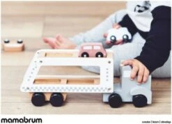 Mamabrum Autotransporter Aus Holz Mit Fahrzeugen Mit 1 Lastwagen Und 4 Holzautospielzeugen Spielzeugauto -Spielzeug Rabatte Geschäft 26305473 06
