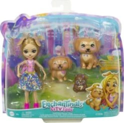 Enchantimals Familien-Spielset, Gerika Golden Retriever Puppe (ca. 15 Cm) Mit 3 Tierfiguren -Spielzeug Rabatte Geschäft 26406532 06