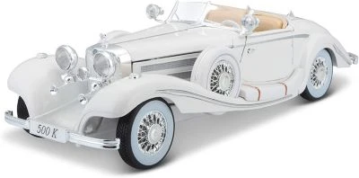 Maisto Modellauto Mercedes 500K Typ Specialroadster 1936 (weiß, Maßstab 1:18) 3 Maisto Modellauto Mercedes 500K Typ Specialroadster 1936 (weiß, Maßstab 1:18)
