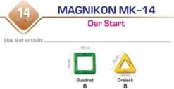 MAGNIKON Magnetische Bausteine, Magnetbau-Set Der Start, 14-Teilig, Standardgröße, Konstruktion Blöcke, Magnetbaukästen, Konstruktionsspielzeug, Magnetbausteine 13 MAGNIKON Magnetische Bausteine, Magnetbau-Set Der Start, 14-Teilig, Standardgröße, Konstruktion Blöcke, Magnetbaukästen, Konstruktionsspielzeug, Magnetbausteine -Spielzeug Rabatte Geschäft 26578553 06