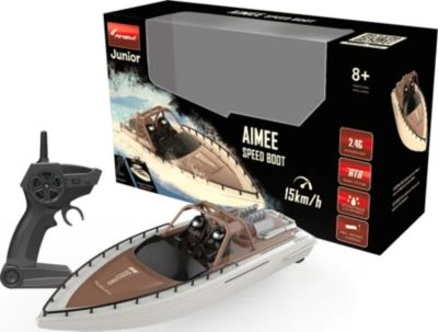 Amewi Aimee Speed Boot 2,4GHz RTR 15km/h, Braun/cremeweiß, 380 Mm 3 Amewi Aimee Speed Boot 2,4GHz RTR 15km/h, Braun/cremeweiß, 380 Mm