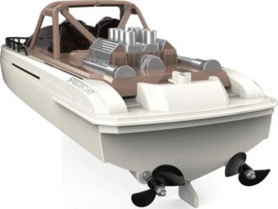 Amewi Aimee Speed Boot 2,4GHz RTR 15km/h, Braun/cremeweiß, 380 Mm 6 Amewi Aimee Speed Boot 2,4GHz RTR 15km/h, Braun/cremeweiß, 380 Mm – Bild 4