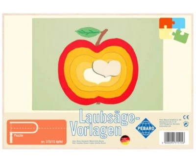 Pebaro Laubsägevorlage Apfel", 315/1S" 3 Pebaro Laubsägevorlage Apfel", 315/1S"