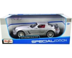 Maisto Modellauto Mercedes SLS AMG (silber, Maßstab 1:18) -Spielzeug Rabatte Geschäft 26727585 03