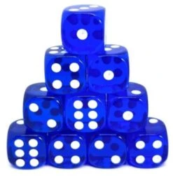 Dice4friends 10-tlg. D6 Würfelset Transparent: Light Blue