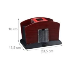 Relaxdays 2 X Kartenmischer Elektrisch Holz -Spielzeug Rabatte Geschäft 27189630 04