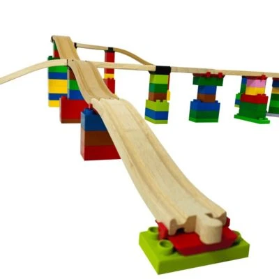 TOY2 Rundum Mittel- 20 Brio Duplo Adapters, Schienenzubehör Holzeisenbahn Allround Medium - Track Connectors 6 TOY2 Rundum Mittel- 20 Brio Duplo Adapters, Schienenzubehör Holzeisenbahn Allround Medium - Track Connectors – Bild 4